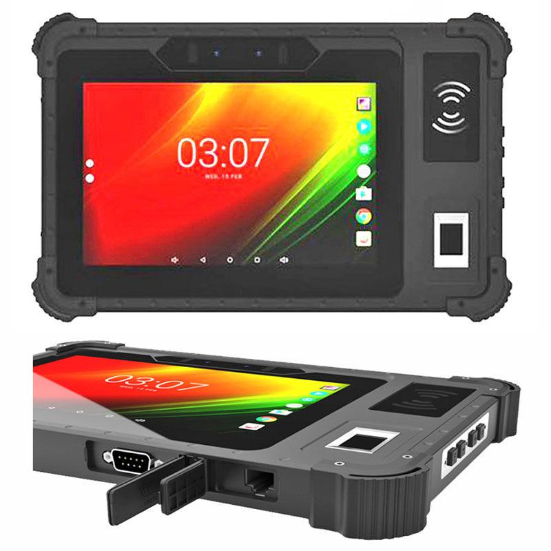 Cheapest Factory 8 Inch Rugged Tablet PC Android 11 With NFC Ethernet RJ45 RS232 RFID Fingerprint 2D Barcode Industrial Tablets